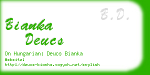 bianka deucs business card
